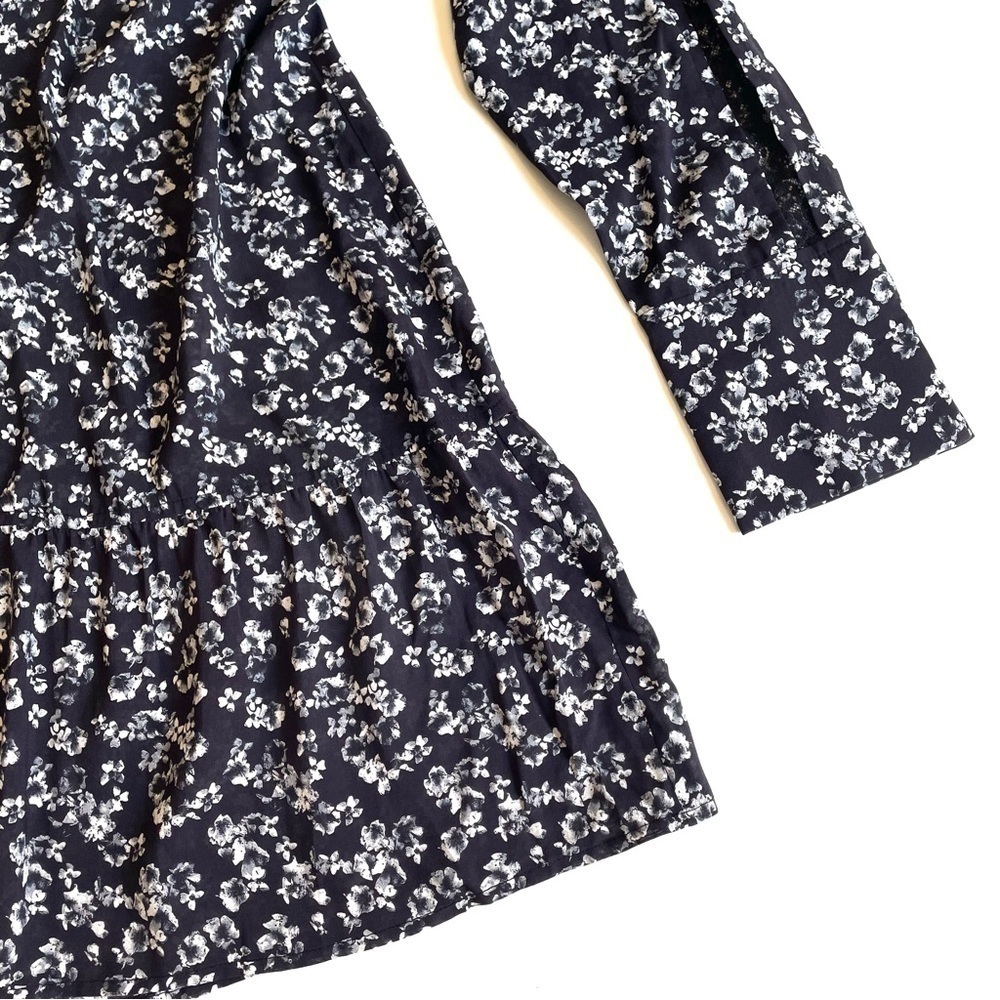 MICHAEL stars black floral long sleeve peplum dress size small - Picture 12 of 12